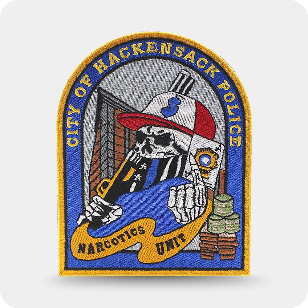 Embroidered uniform patch case